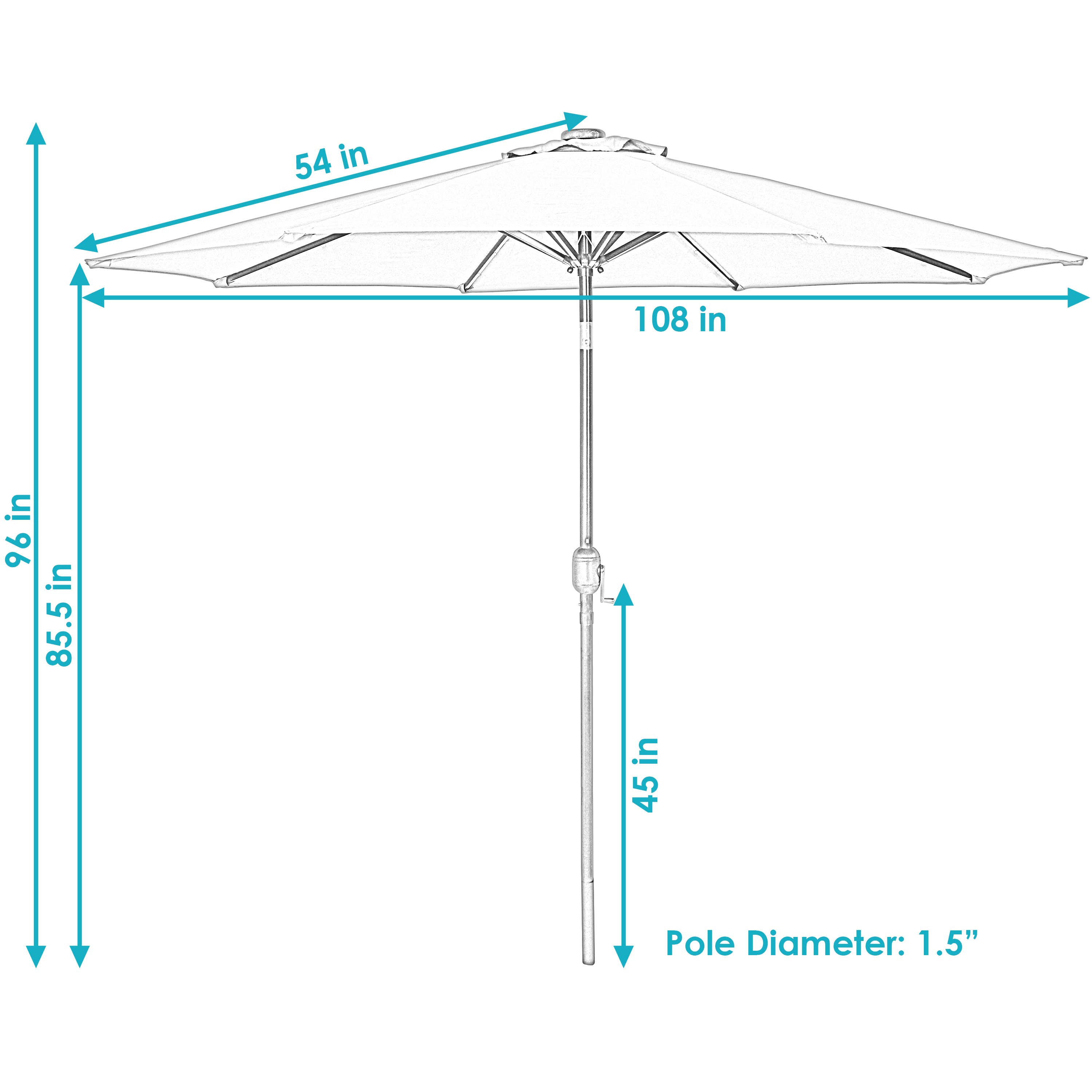 Sunnydaze Decor - Vente Parasol d'extérieur - Parasol de terrasse solaire de 9 pieds avec inclinaison et manivelle, orange5