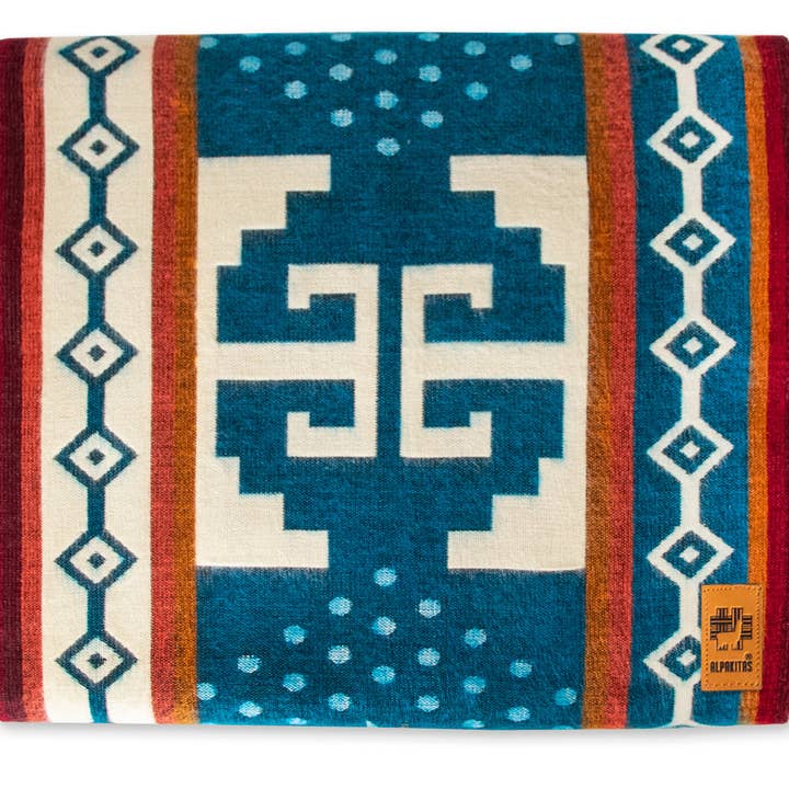 Alpakitas Wool Blanket | Ancestral Designs (Blue&White) and other Purchase Wholesale alpargatas valencianas. Free Returns & Net 60 Terms on Faire trending on Faire.