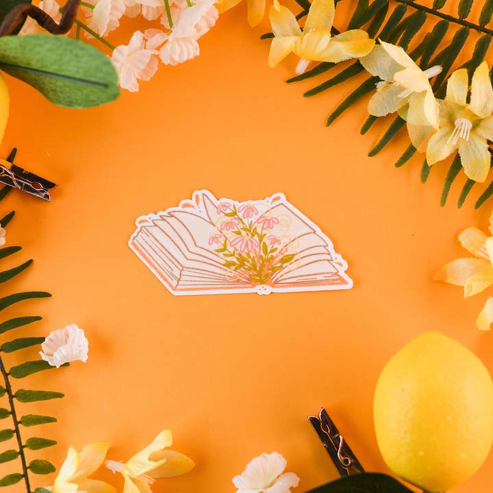 Open Book Sticker for wholesale by Sunglow Paper Co.