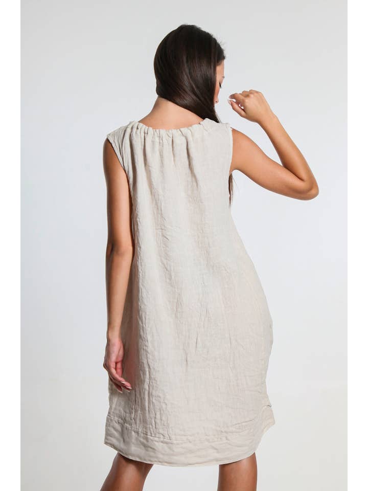 TINA Stephens Italy/Tees By Tina - Wholesale Dress - Women's - Devin Linen Shift Dress (DT119)