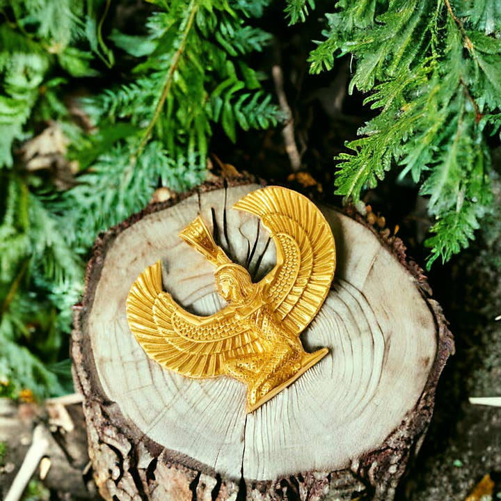 ALADDIN'S LAMP JEWELRY - Wholesale Individual Charm/Pendant - Winged Goddess Maat Of Justice Gold Pendant7