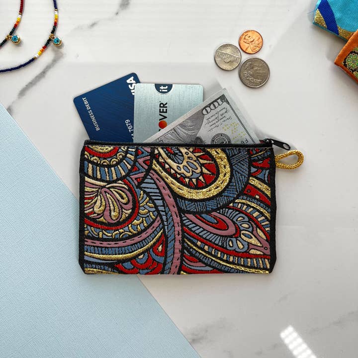 Umays Boho - Wholesale Coin Purse - Women's - Fabric Coin Purse, Boho Handmade Pouch, Small Bag Organizer1