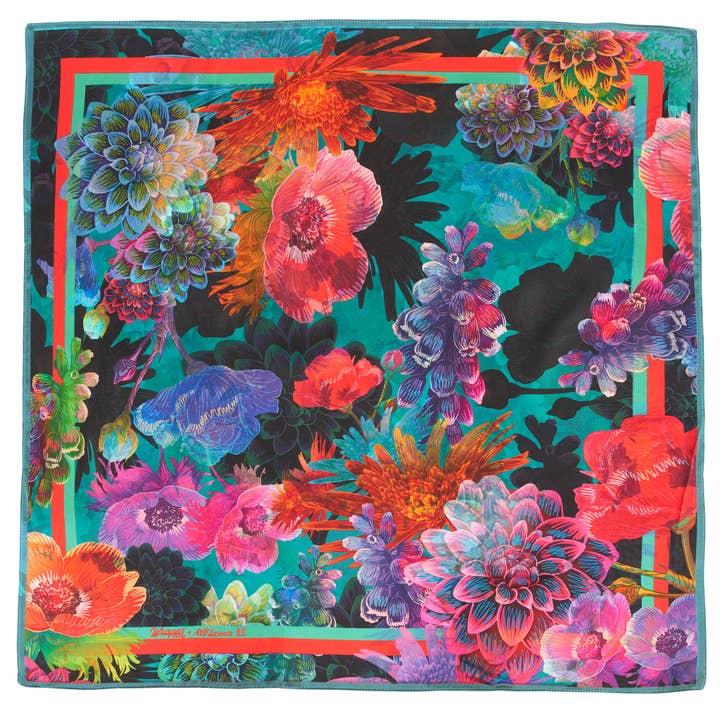 Wrappr - Wholesale Scarf - Women's - Daisy | 28" Mulberry Silk Furoshiki Wrap