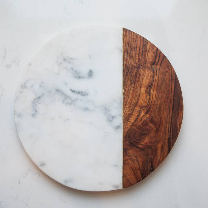 Colorblock Stone & Wood Cutting Board for wholesale by Beloved Gourmet
