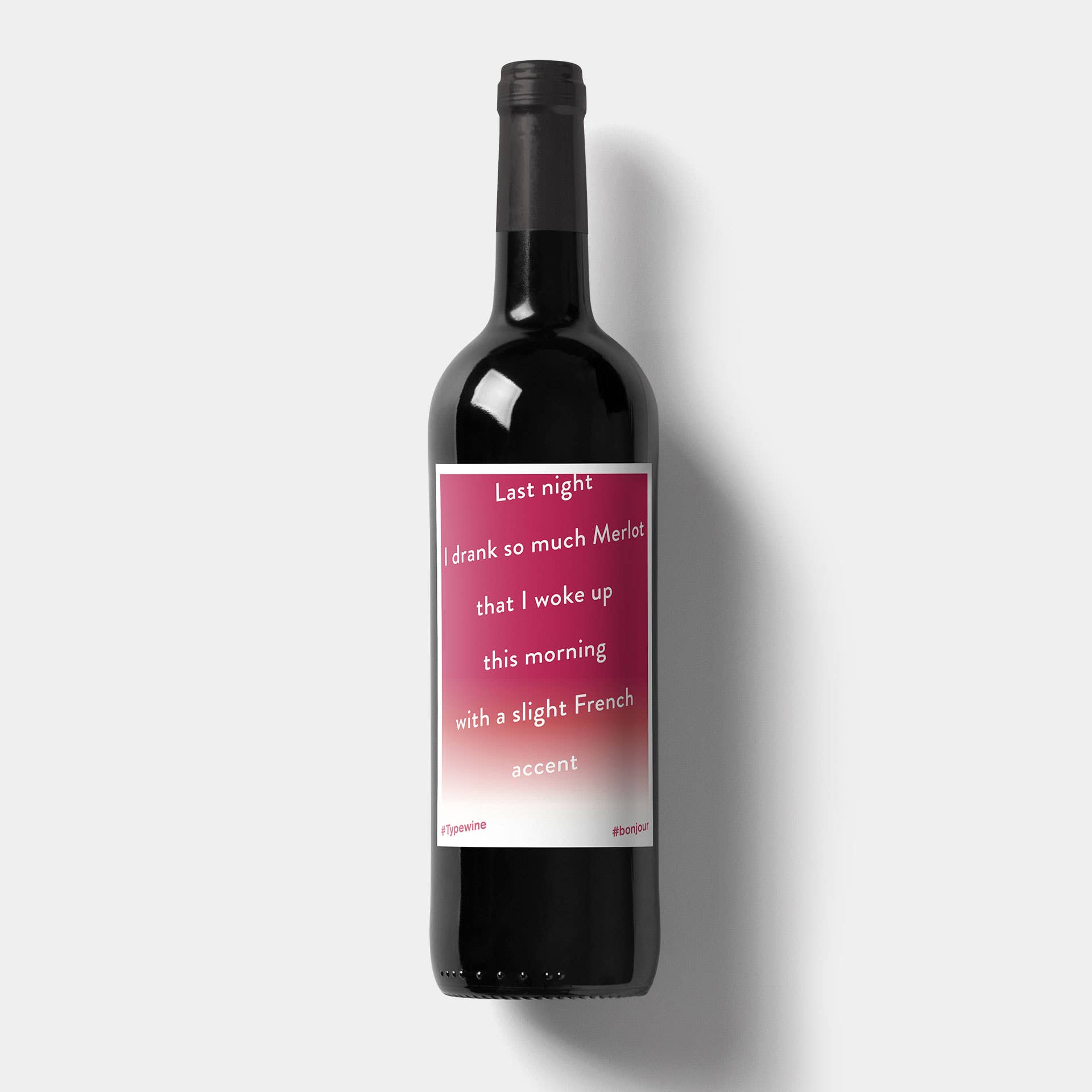 Typewine - Wholesale Gift Tag Label - French Accent Wine Label0