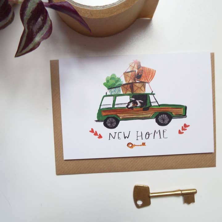 Dick Vincent Illustrations - Vente Cartes de pendaison de crémaillère - New Home Card1