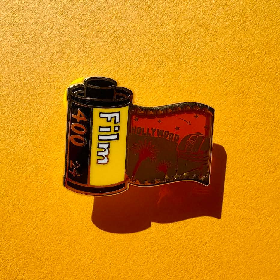Painting With James - Wholesale Lapel Pin/Button - Los Angeles Film Roll Illuminating Enamel Pin2