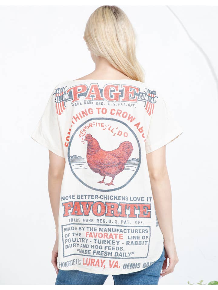 Kathmandu Imports - Wholesale Screen Printed T-Shirt - Women's - COTTON ROUND NECK HIGH-LOW TOP (TH-2009)2