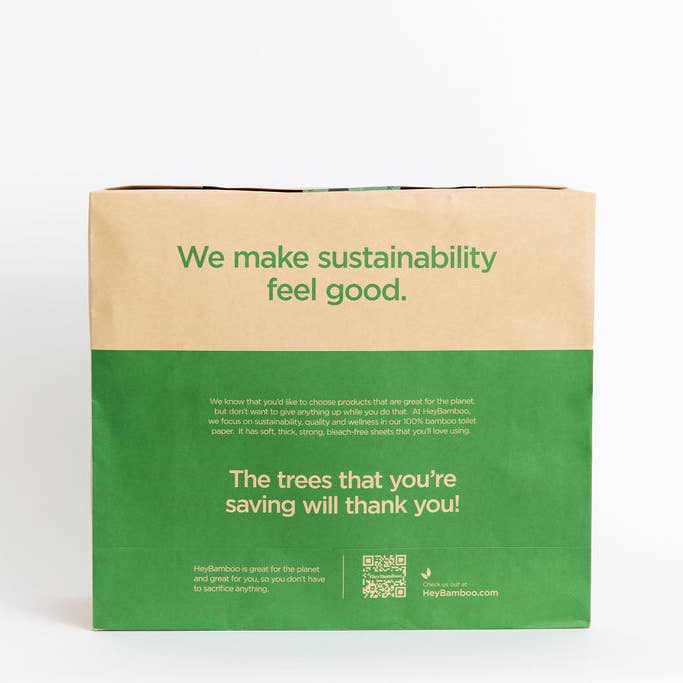 HeyBamboo - Wholesale Toilet Paper - Bleach-Free Bamboo Toilet Paper, 9 Pack