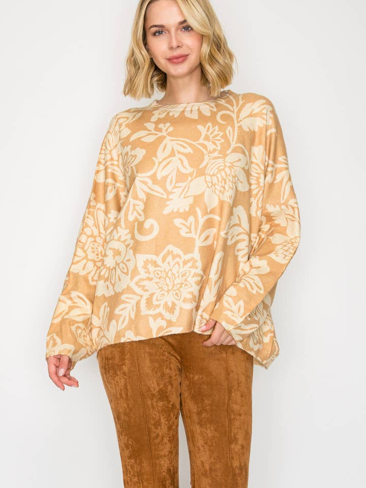 LoveWednesday - Wholesale Knit Sweater - Women's - Mood for Fall Camel Sweater  - LWSW12087