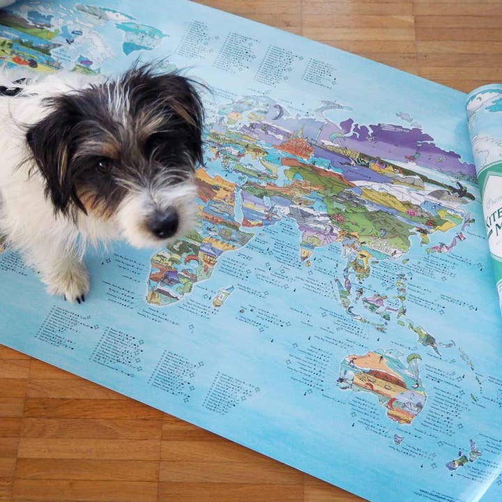 Awesome Maps - Vente Cartes - Carte de kitesurf | Carte du monde avec 500 spots de kitesurf2