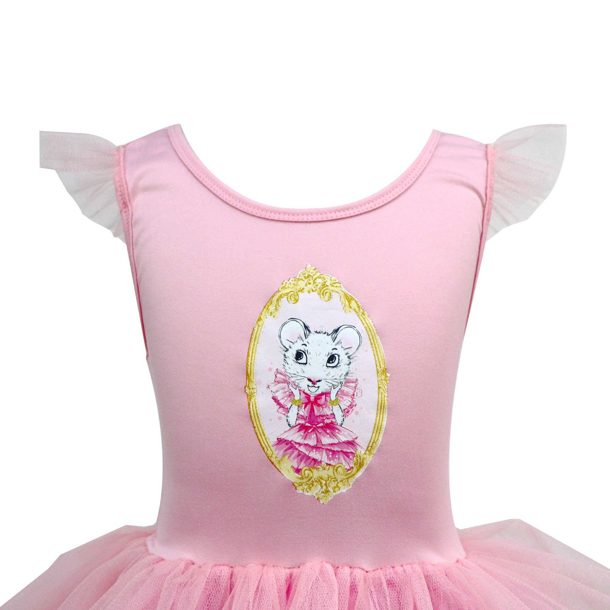 Pink Poppy USA - Vente Robe – enfant - Claris - La souris la plus chic de Paris™ Robe tendance en tulle rose, 5-6 ans3