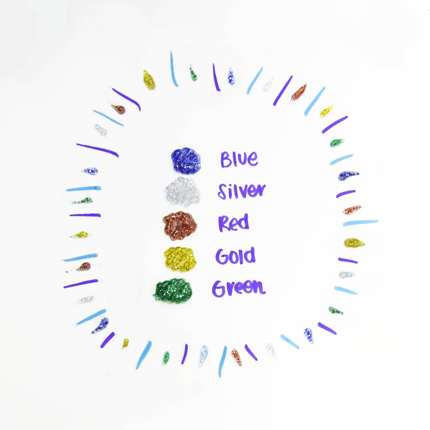 BAZIC Products - Wholesale Glitter - Glitter Glue 20 mL (6/pack) Classic Color5