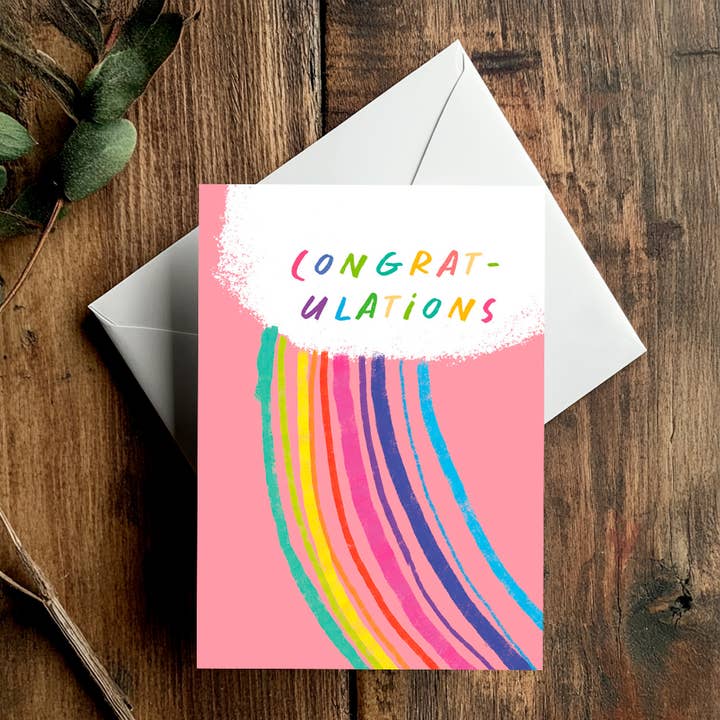 Congratulations, Greeting Card for wholesale by Conor Langton Art