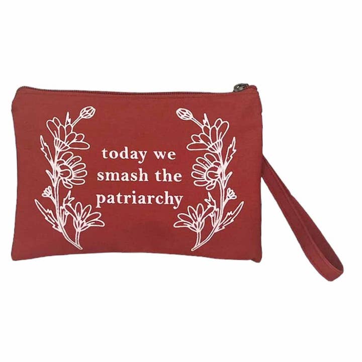 Malia Designs - Wholesale Pouch - Women's - Smash the Patriarchy Wristlet Pouch - Feminist Gift