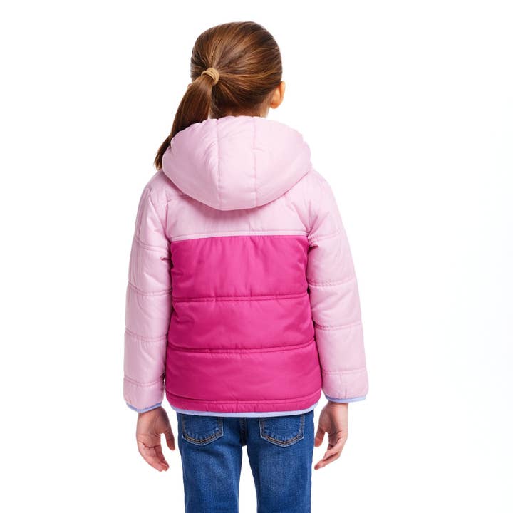 Kids Colorblock Sherpa Jacket | Pink for wholesale on Faire