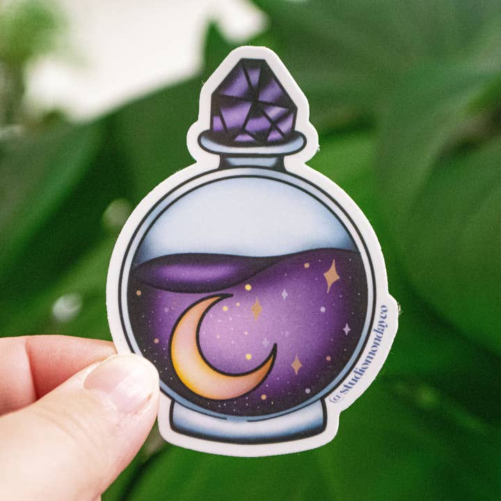 Moon Potion Sticker for wholesale by Solluna Bloom