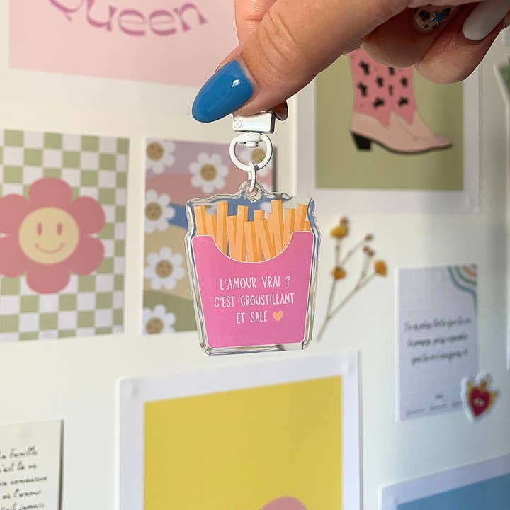 Atelier Naholi - Wholesale Keychain - Women's - Keychain - packet of fries "true love? It's crispy