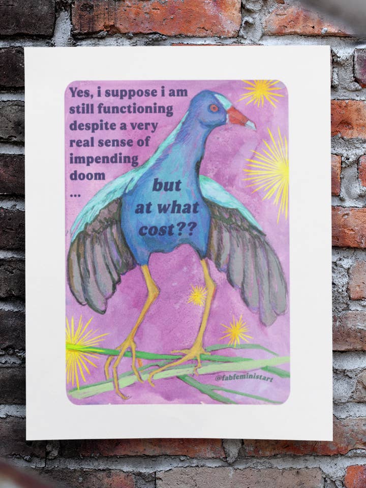 Impending Doom: feminist art print for wholesale by Fabulously Feminist