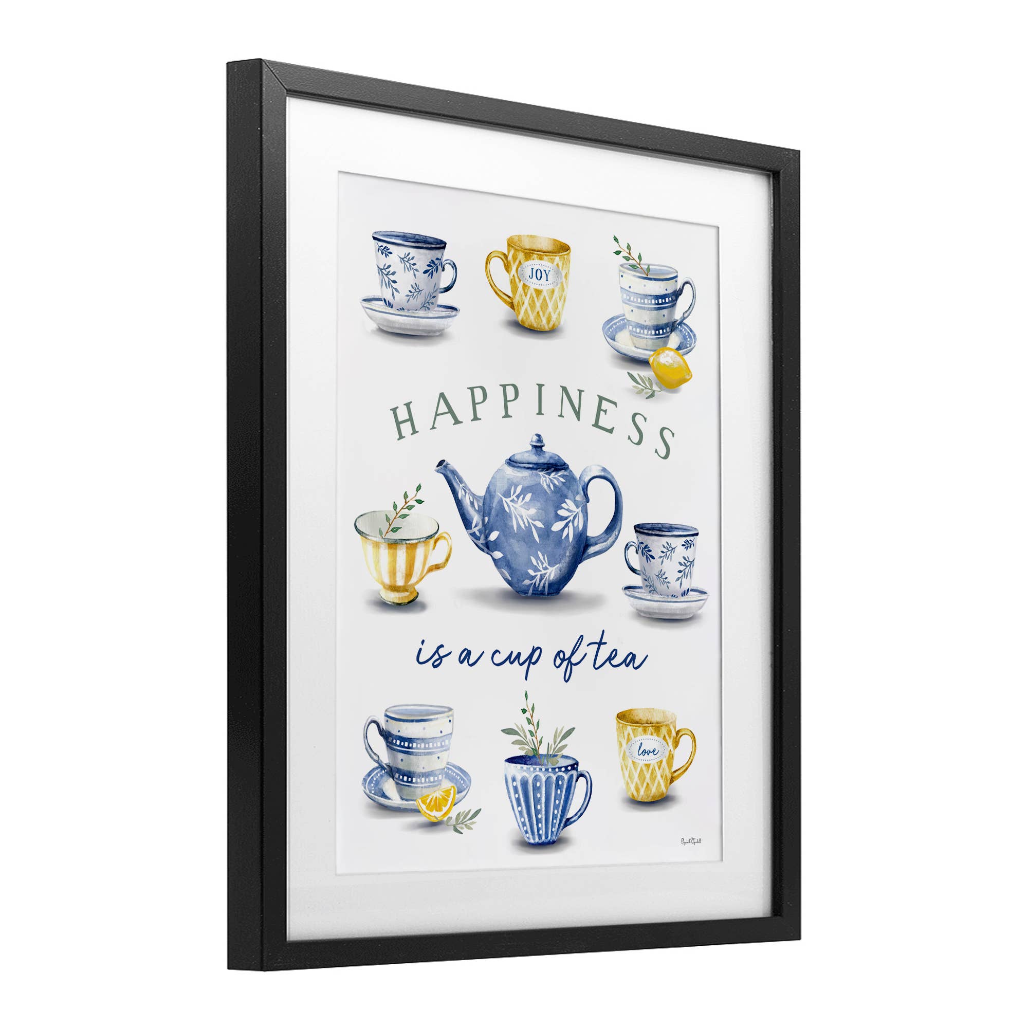 Stupell Industries - Wholesale Wall sign - Happiness is a Cup of Tea - Print Under Glass Wall Art7