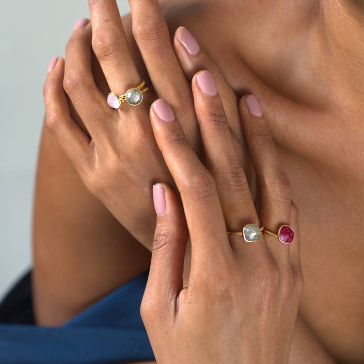 FELIX Z DESIGNS - Wholesale Single Stone/Solitaire Ring - Cushion-shaped Gemstone Ring (8mm)1