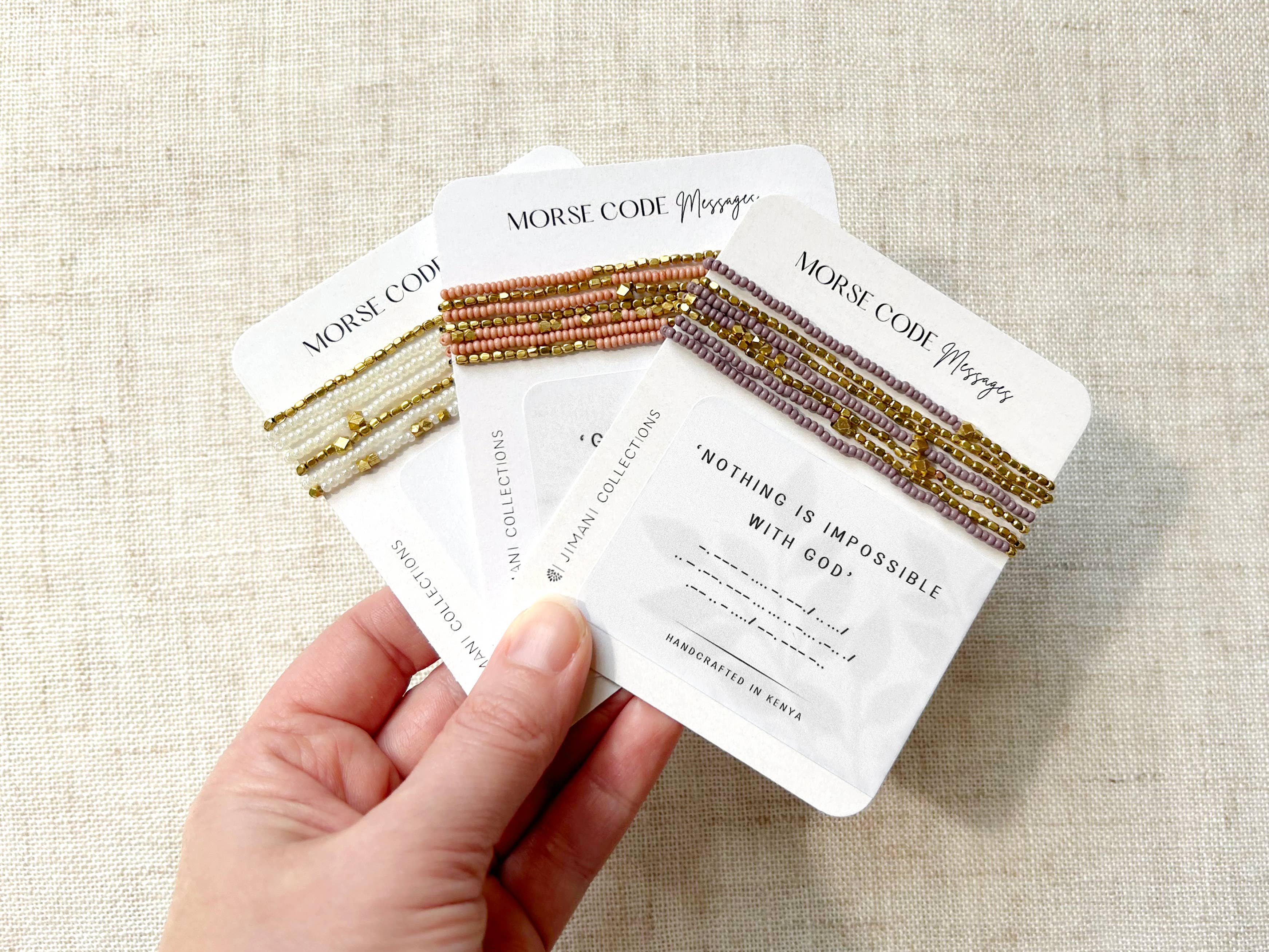 Jimani Collections - Wholesale Beaded Bracelet - "Fear Not, The Grace of God Is Sufficient" Message Bracelet5