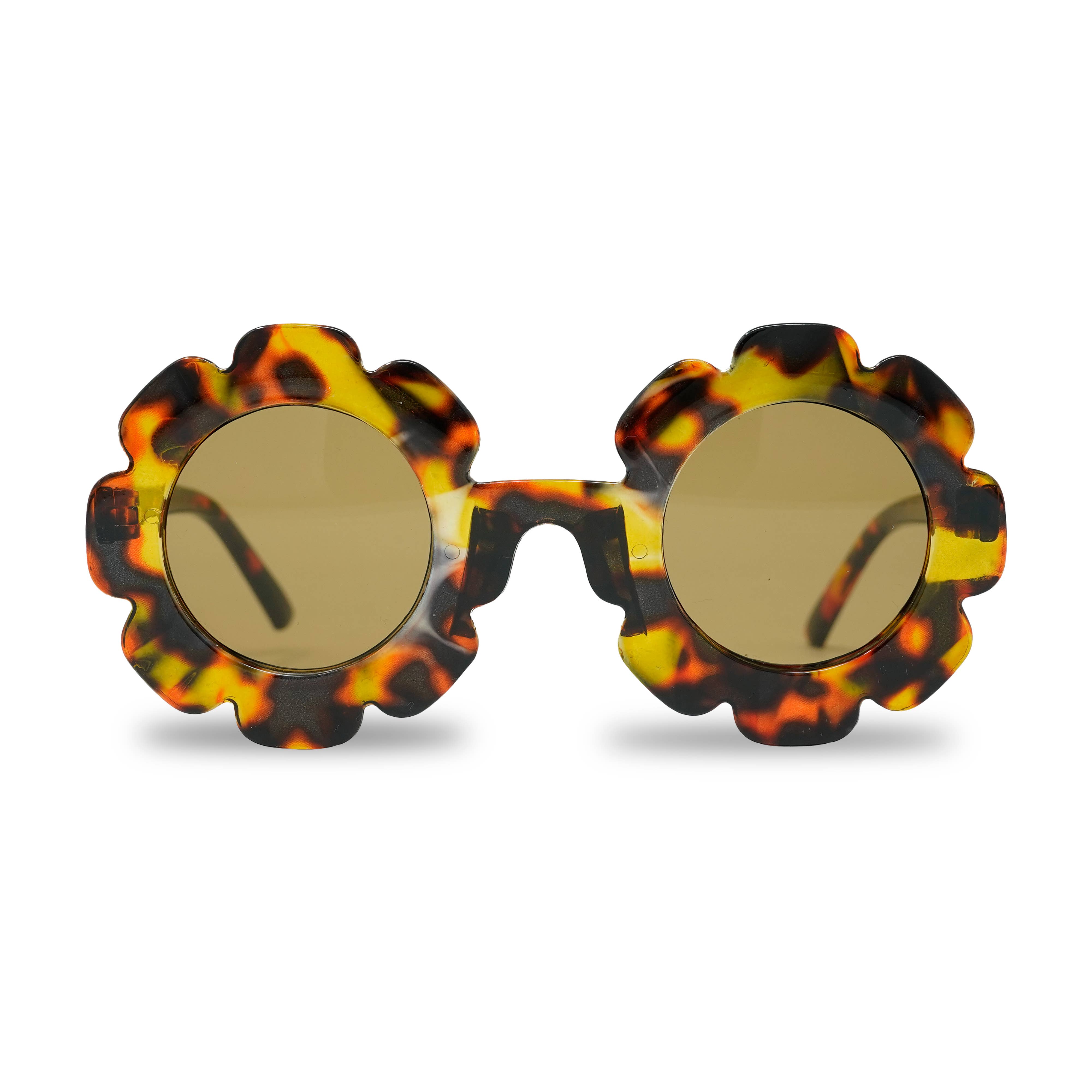 Funky Junque - Vente Lunettes de soleil – enfant - Lunettes de soleil pour enfants - Écaille de tortue (en forme de fleur)2