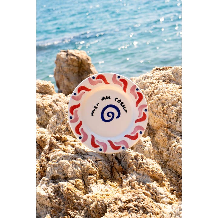 ACTOS - Wholesale Dinner Plate - Cala Secreta red ceramic dessert plate 6