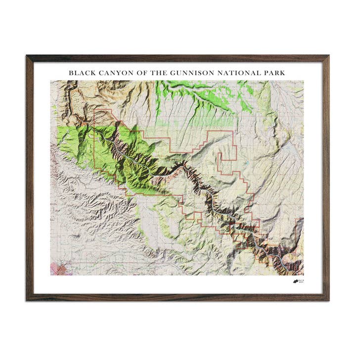 Carte de Relief Black Canyon pour la vente par Muir Way