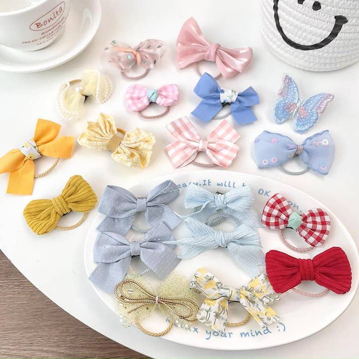 KiddieKickz - Wholesale Hair Bow - Kids - Children's Color Bow Hair Rope High Elasticity17