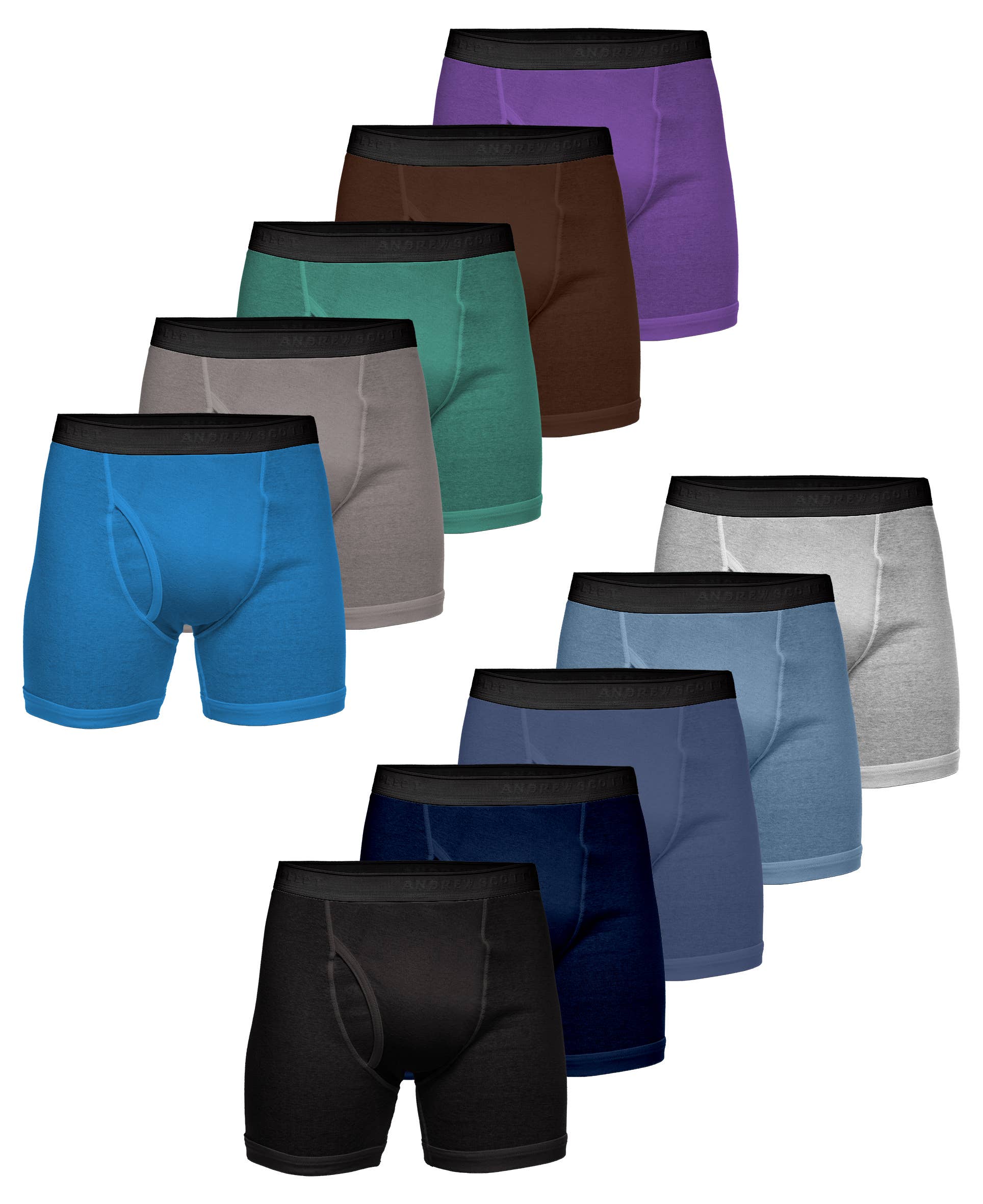 I-Wear Brands - Wholesale Ondergoed - Heren - Heren boxershorts van 100% katoen met 1x1 ribstructuur2