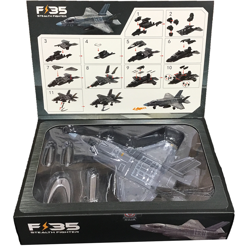 Texas Toy Distribution - Wholesale Building Set - Kids - F35 Fighter Jet Model Set (1:72 Scale)1