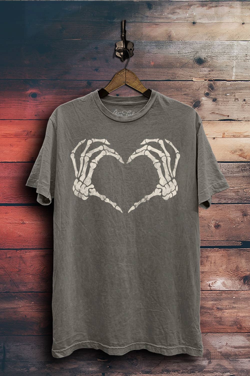 Lotus Fashion Collection - Wholesale Screen Printed T-Shirt - Women's - Skeleton Heart Hand Graphic Top2