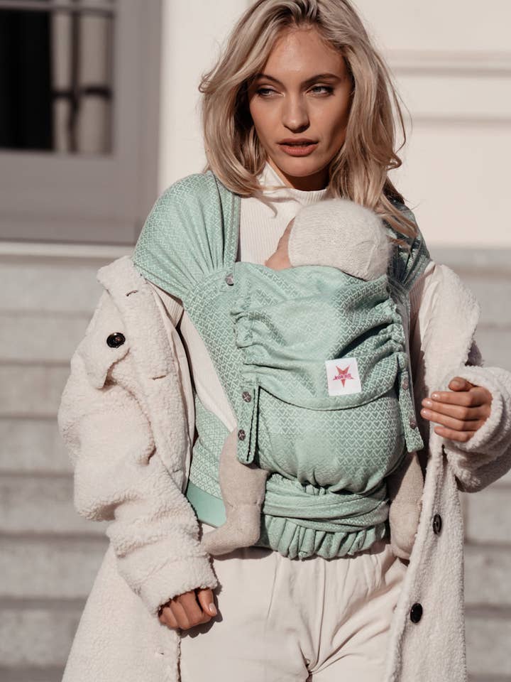 WrapStar Heart2Heart Mint Unisize Baby Carrier for wholesale by KOKADI