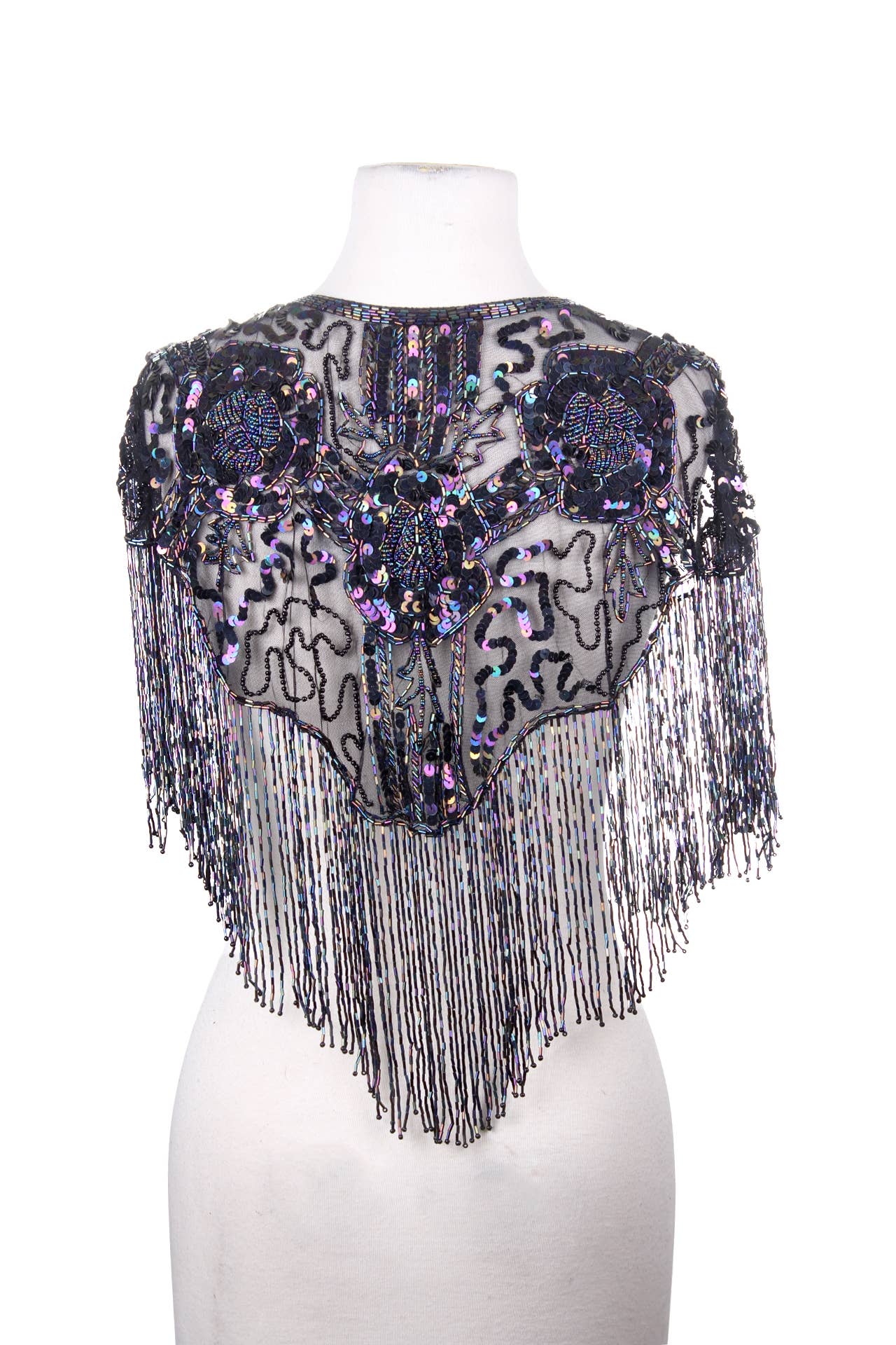 Western Fashion - Vente Châle – femme - Châle perlée orné de roses12