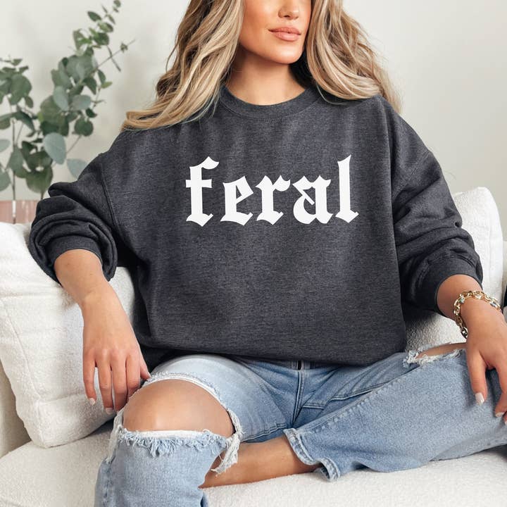CMD Wholesale - Wholesale Graphic Sweatshirt - Unisex - Feral Sweatshirt0