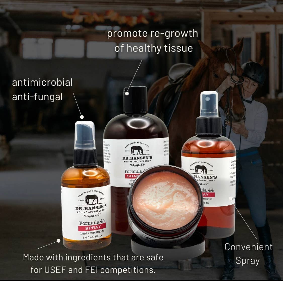 Dr. Hansen's Equine Apothecary - Wholesale Horse Conditioner/Grooming Aid - Formula 44 Bundle5