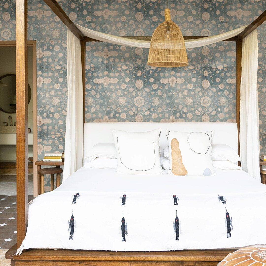 Blue Medallion Wallpaper for wholesale on Faire6