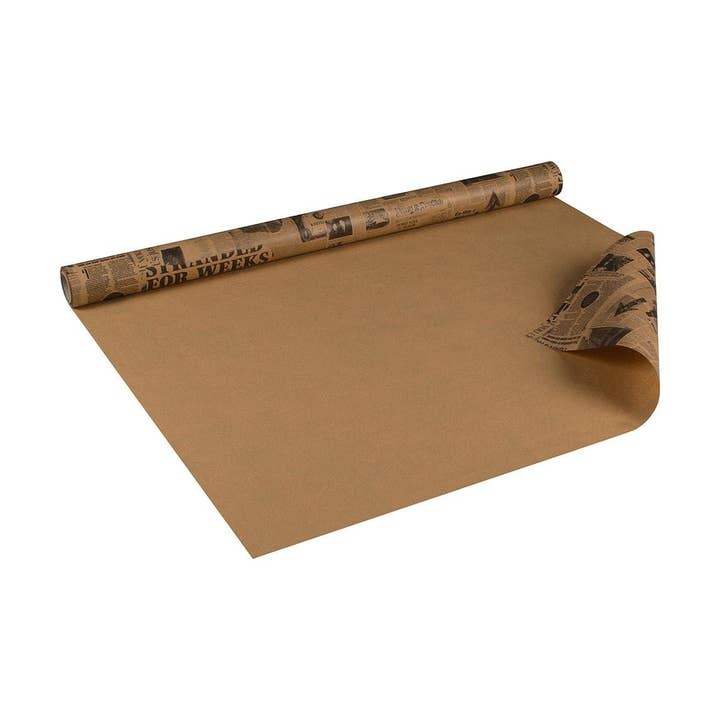 Natürlich verpacken - Vendita all'ingrosso Rotoli di carta da regalo - Carta regalo per giornali vintage, carta kraft, carta per compleanno, 0,70 x 10 m