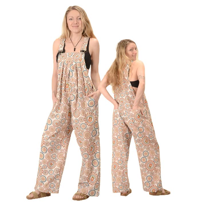 Gypsy Rose - Wholesale Overalls - Women's - Cotton Mushroom Burst Print Overalls