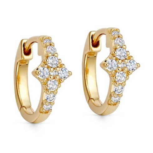 Orecchini a cerchio con diamanti da 0,4 ct, regalo di compleanno per lei per la vendita all'ingrosso da parte di OISHI DIAMONDS