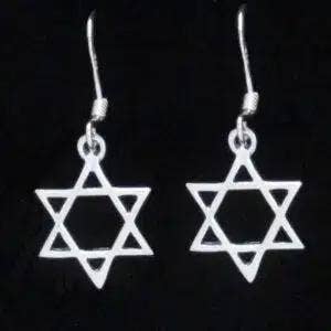 Sterling Silver Star of David Dangle Earring for wholesale by Zeppo Merchandisers Inc