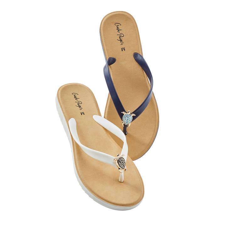 Turtle Flip Flop, 2 Asst for wholesale by Charlie Paige