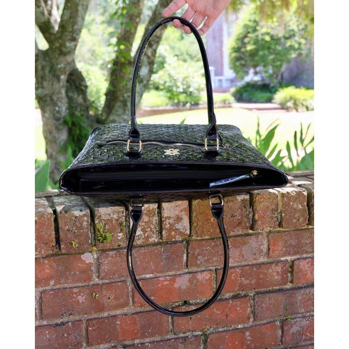 Caroline Hill - Wholesale Tote Bag - Women's - Jayden Tote Black Patent SQ7