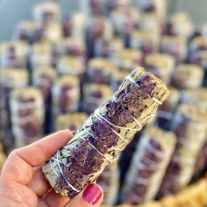 Picki Nicki - Wholesale Sage Bundle - White Sage with Dried Lavender Smudge Sticks in Bulk
