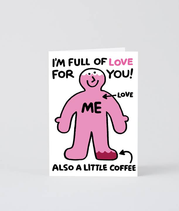 Wrap - Wholesale Love card - I'm Full Of Love For You Greetings Card1