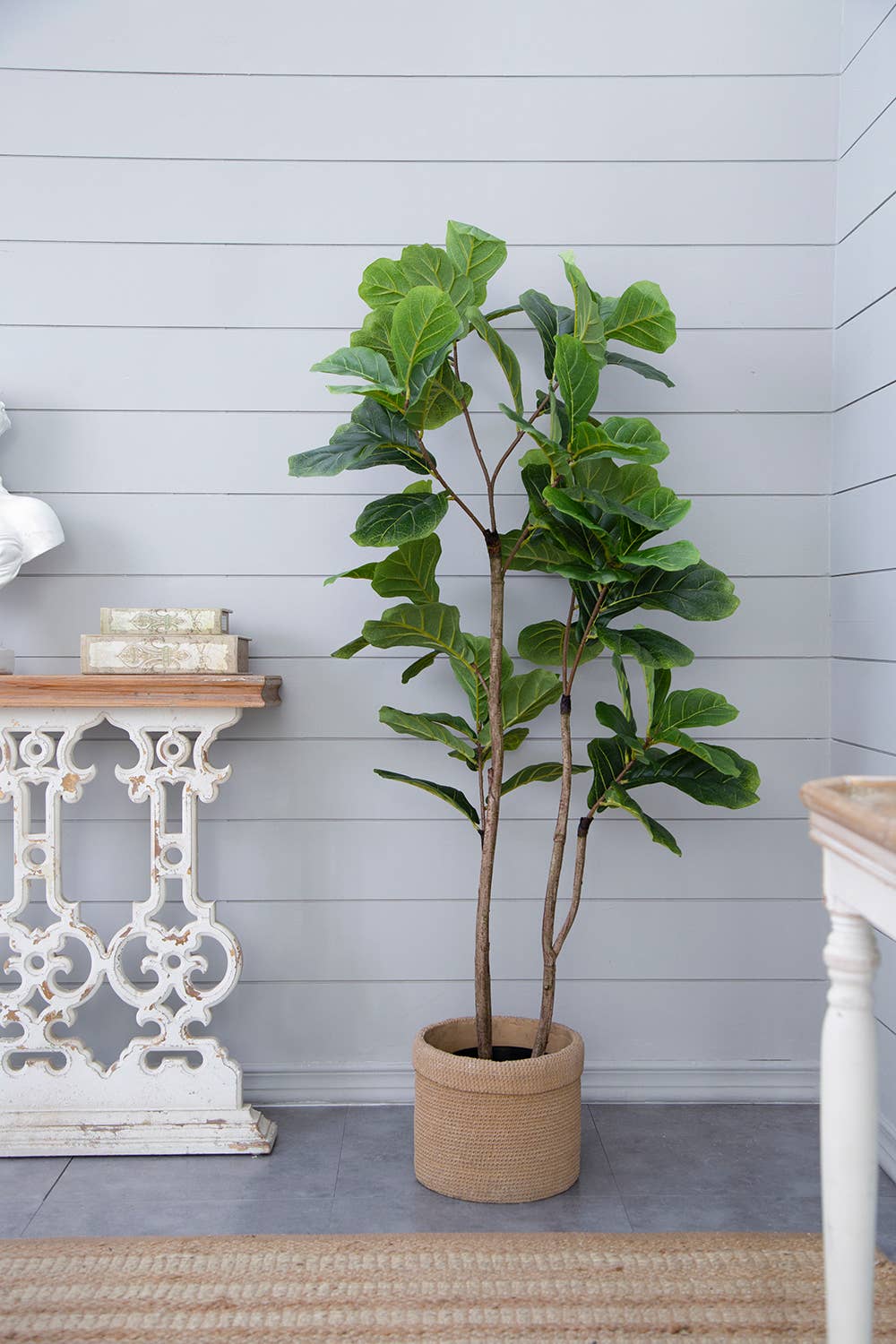 A&B Home Group Inc. – wholesale Artificial plant – 24x24x59"H Faux Fiddle Leaf Fig in Black Pot6