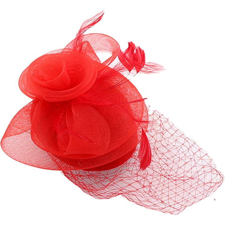 Diacly - Wholesale Fascinator Hat - Women's - Flower Mesh Veil Flapper Fascinator s169