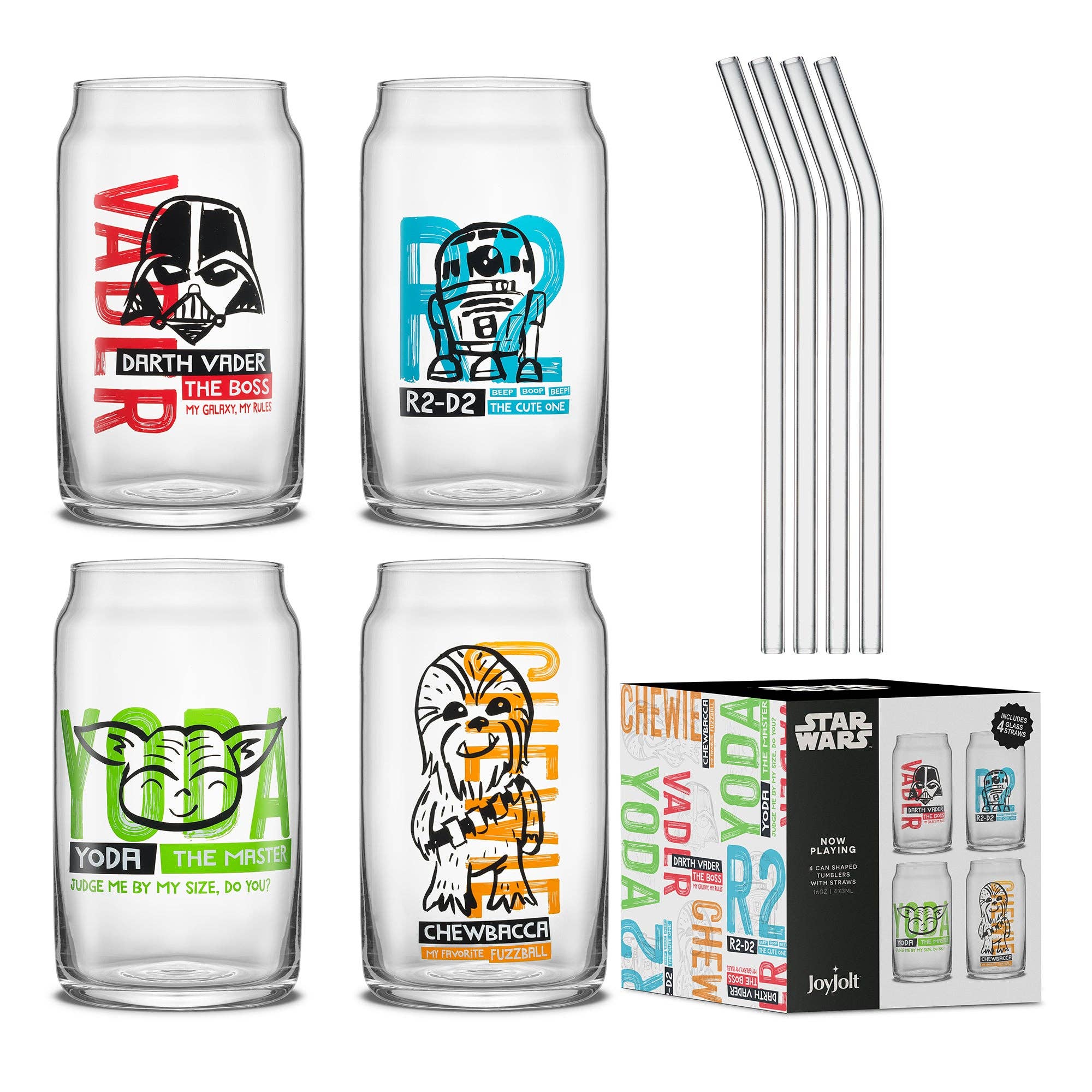 JoyJolt - Wholesale Drinking Glass/Cup - Star Wars™ Now Playing Tumbler Glasses2