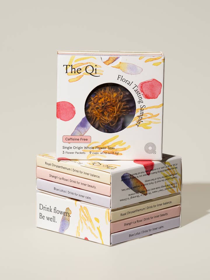 NEW Floral Tea Tasting Sampler for wholesale by The Qi